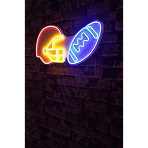 Wallity Ukrasna plastična LED rasvjeta, NFL Football Blue - Multicolor