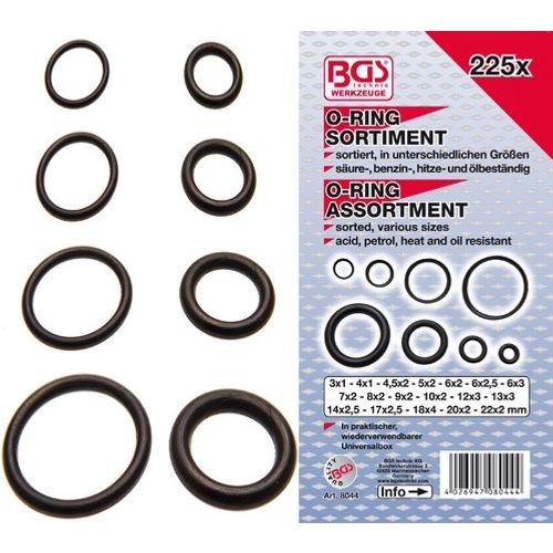 BGS set O-ring brtvi 3-22mm 225 kom   8044 bp23 slika 1