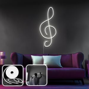 Music - Medium - White White Decorative Wall Led Lighting