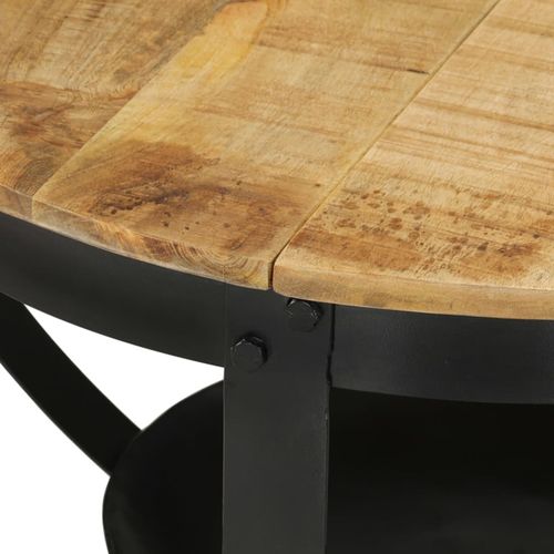 Stolić za kavu Ø 68 x 43 cm od masivnog drva manga i željeza slika 4