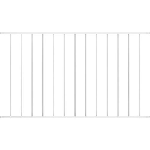 Panel za ogradu od čelika obloženog prahom 1,7 x 1,25 m bijeli slika 1