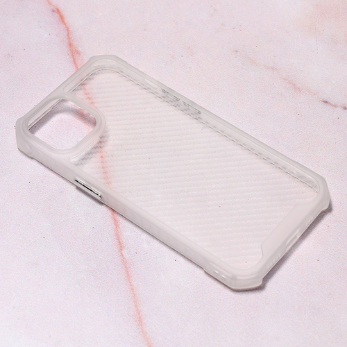 Torbica Carbon Crystal za iPhone 14 6.1 bela slika 1