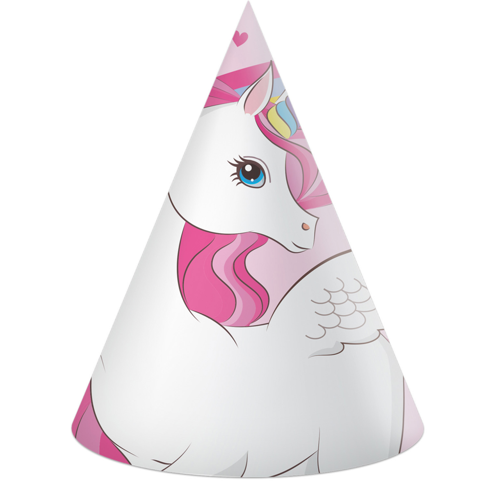 93762A Papirna kapa Unicorn Rainbow 6kom slika 1
