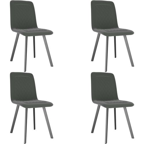 Blagovaonske stolice 4 kom sive baršunaste slika 1