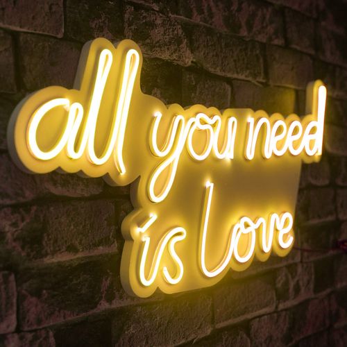 Wallity Ukrasna plastična LED rasvjeta, All You Need is Love - Yellow slika 7