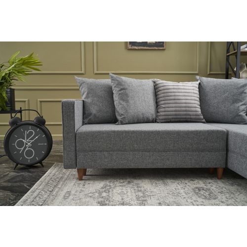 Atelier Del Sofa Kutna garnitura na razvlačenje AYDAM desna, svjetlo siva, Aydam Right - Light Grey slika 3