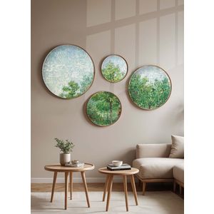 Huhu294 Multicolor Decorative Framed MDF Painting (4 Pieces)