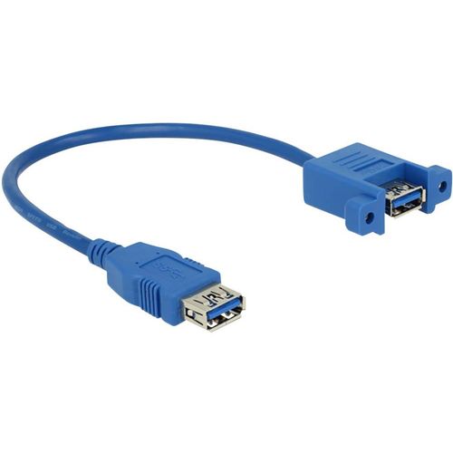 Delock USB kabel USB 3.2 gen. 1 (USB 3.0) USB-A utičnica, USB-A utičnica 0.25 m plava boja  85111 slika 1