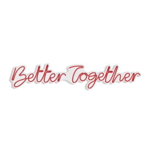 Wallity Ukrasna plastična LED rasvjeta, Better Together - Red slika 6