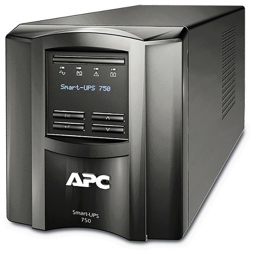 APC SMT750IC APC Smart-UPS 750VA, Line Interactive, Sine Wave, Tower, 750VA/500W, 230V, AVR, 6x IEC C13, Battery Pack 7Ah (RBC48), SmartConnect Port + SmartSlot, Interface Ports USB and Serial (RJ45), LCD slika 1