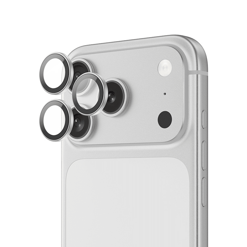 Benks kaljeno staklo DR Sapphire zaštita za kameru za iPhone 17 Pro/17 Pro Max (3 komada leća) srebrna slika 2