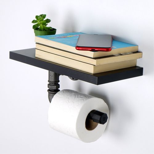 Boruraf239 BlackSilver Toilet Paper Holder slika 2