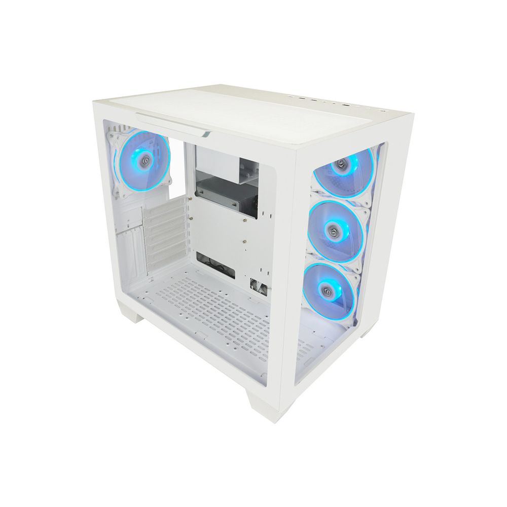 LC-Power Case Gaming 807W Midi-ATX, white, HD Audio, 4x 120mm ARGB fan, 1x USB-C slika 2