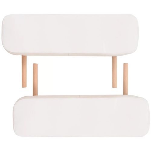 Sklopivi trodijelni masažni stol debljine 10 cm bijeli slika 5