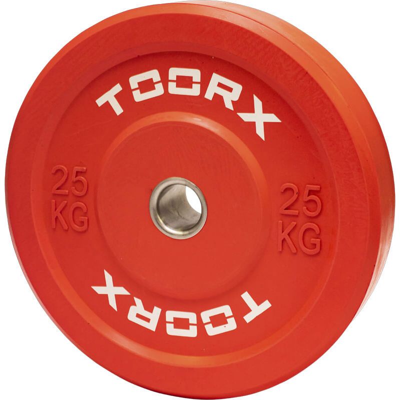 Olimpijska bumper ploščata utež Toorx 25 kg, rdeča image