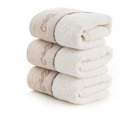 Hera - Ecru Ecru Wash Towel Set (3 Pieces) slika 1