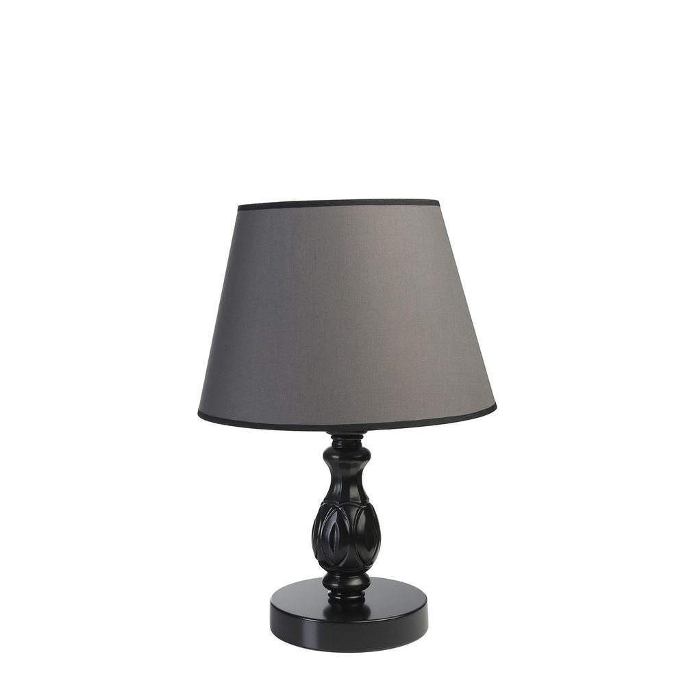 Olimpiyat Crna Pramit Koyu Siva Abajurlu Masa Lampa slika 3
