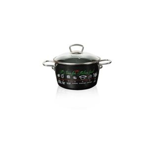 Metalac šerpa duboka Imperial lux 20 cm / 3.5 l sa staklenim poklopcem Italian food