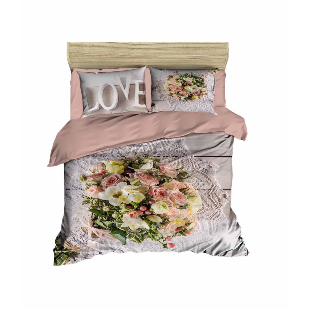 Set Posteljine u Dvostrukoj Veličini - 149 Powder Grey Yellow slika 1
