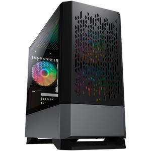 COUGAR | MG140 Air RGB Black | PC Case | Mini Tower / Air Vents Front Panel / 3 x ARGB Fans / 4mm TG Left Panel