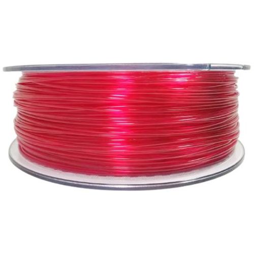 Filament za 3D printer, PET-G, 1.75 mm, 1 kg, prozirna crvena slika 1