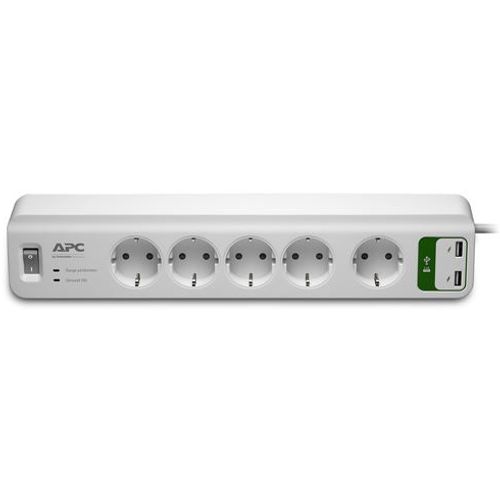 APC Essential SurgeArrest 5 outlets with 5V, 2.4A 2 port USB charger 230V Germany slika 1