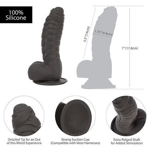 Dildo Addiction - Ben, 18 cm, crni slika 6