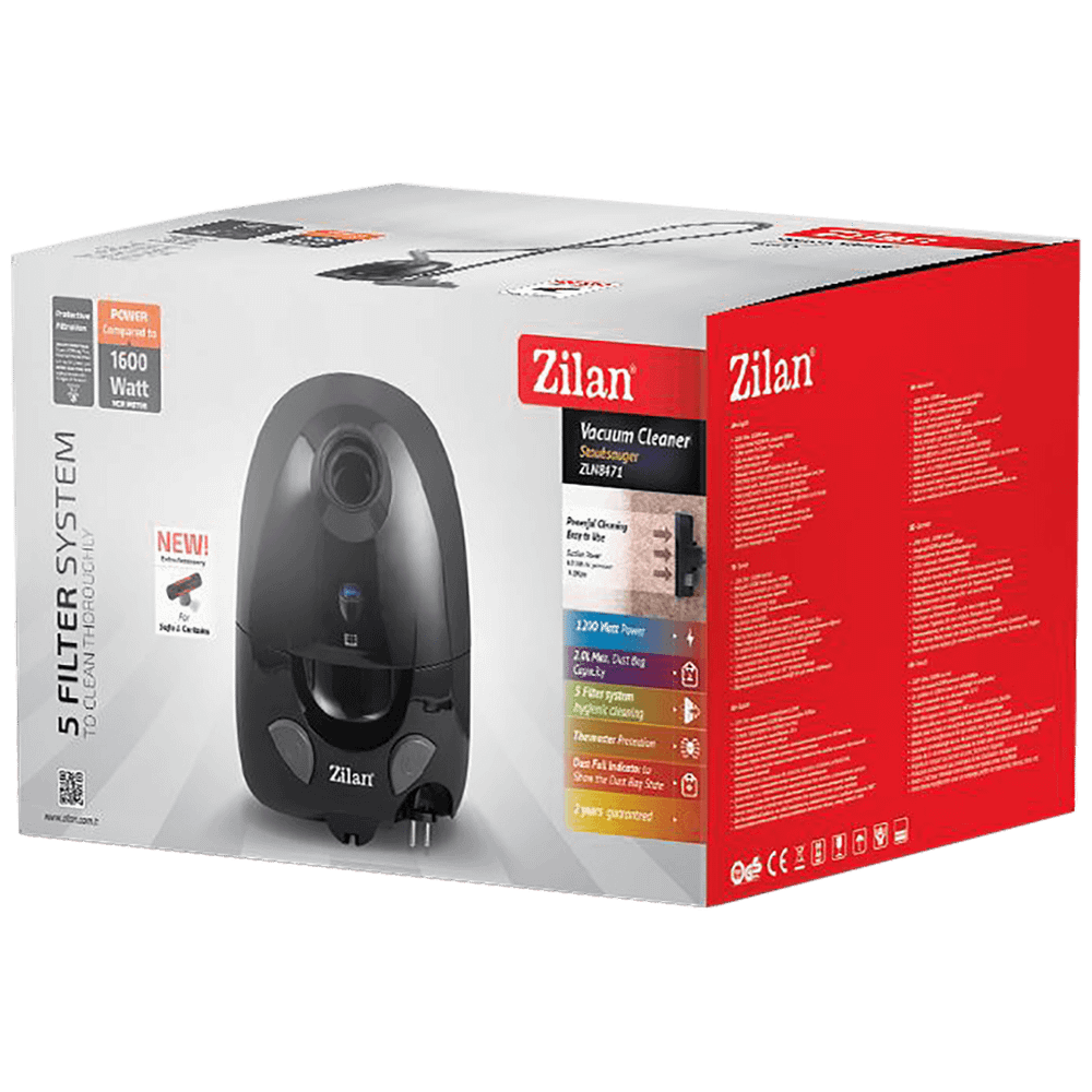 Zilan Usisavač sa vrećicom, 1200/210 W, crna - ZLN8471 slika 2
