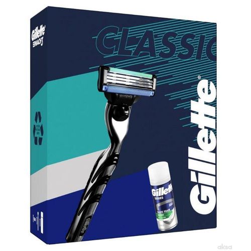  Gillette Giftset Mach 3 brijač i pena za brijanje Gillette Series 100ml slika 1