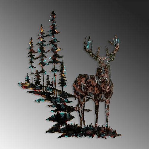 Deer Multicolor Decorative Metal Wall Accessory slika 5