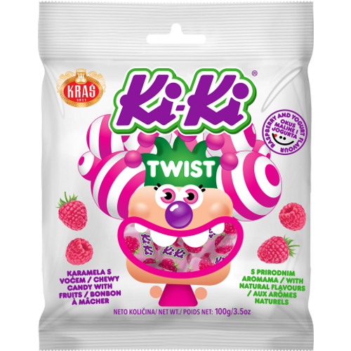 Ki-Ki Twist malina karamela 100 g slika 1