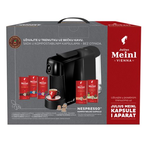 Julius Meinl Inspresso Pinta Starter paket Aparat za kavu + Kapsule (5 paketa) slika 1