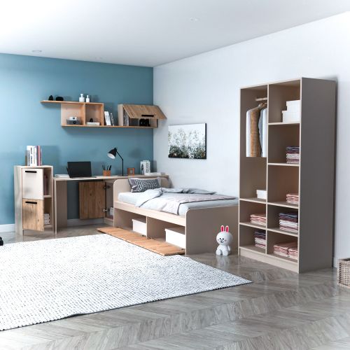 Newra - Komplet nameštaja za mladu sobu u bež boji, Atlantic Pine Beige slika 2