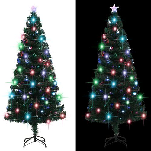 Umjetno božićno drvce sa stalkom LED 180 cm optička vlakna slika 13
