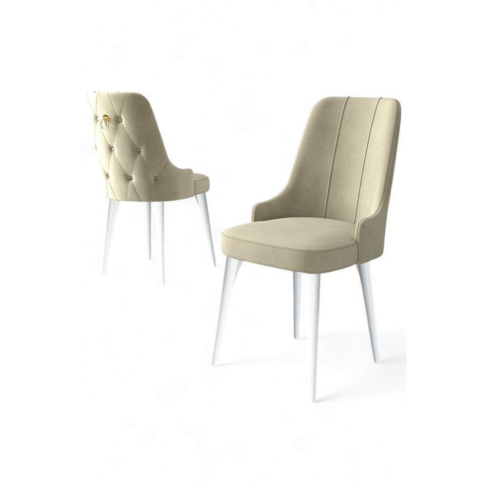 Newa - Bijela kremasta stolica set (6 komada) slika 2