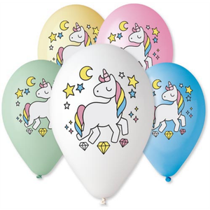 GMS110-P661 Balon Unicorn Mix boja 30cm, 5kom