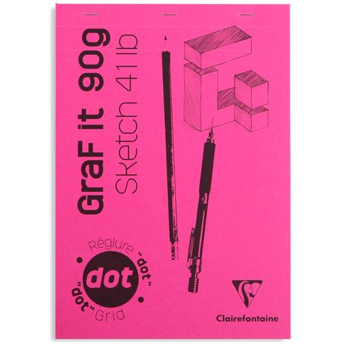 Clairefontaine blok Graf it za suhu tehniku A4 90gr, mix boja, dotpad (točkice) slika 2