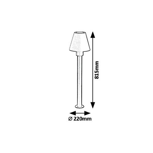 Rabalux Favara, spoljna podna lampa E27 1X14W crna slika 3