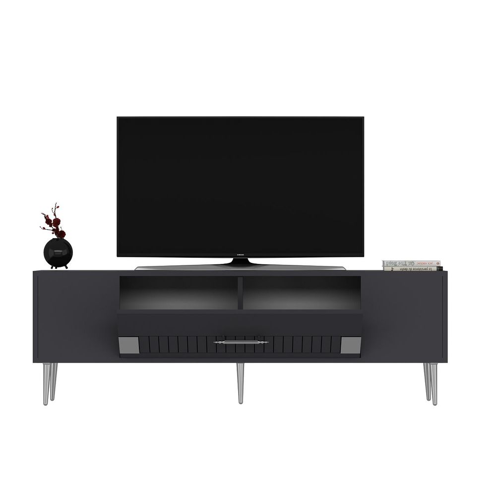 TV Stalak Dekolp4 u Antracitnoj i Srebrnoj Boji slika 4