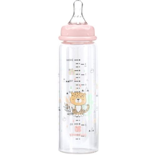 Kikka Boo Staklena flašica Savanna 240ml 3m+ Pink slika 2