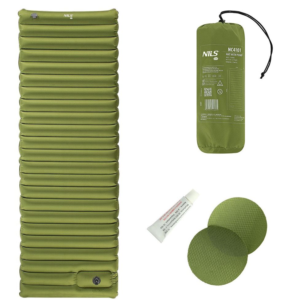 Nc4101 zelena prostirka s ugrađenom pumpom 9 cm nils camp slika 2