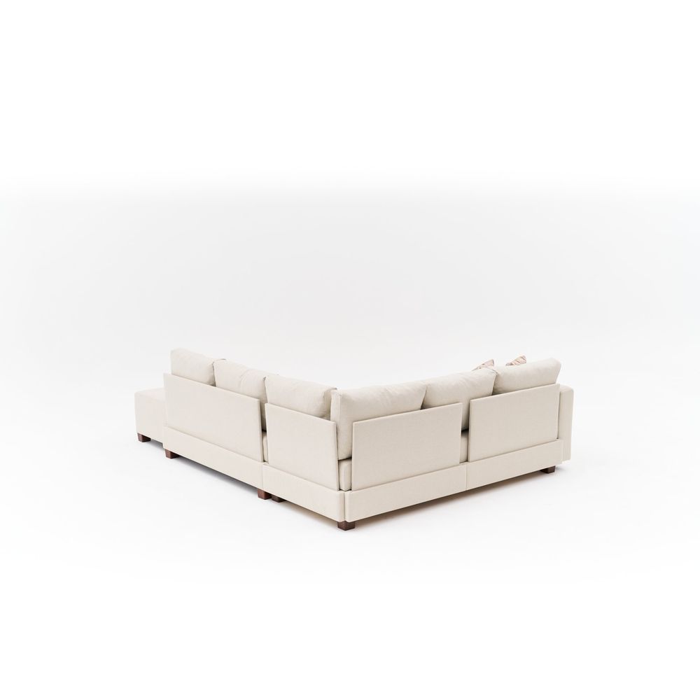 Aly Arzilla Lijevi - Krem Krem Kutni Sofa-Krevet slika 11
