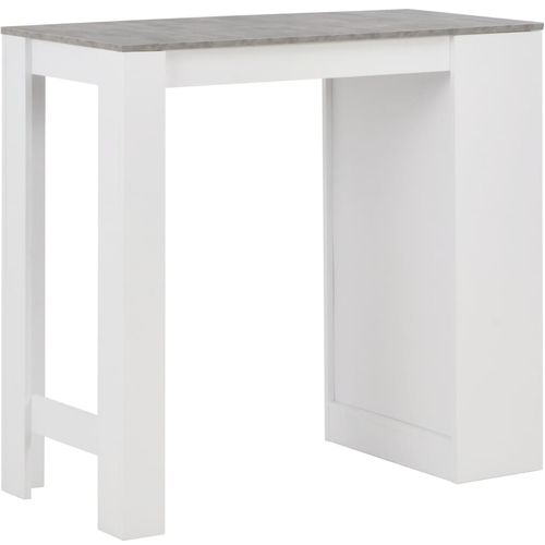 Barski stol s policom bijeli 110 x 50 x 103 cm slika 37