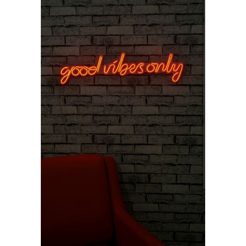 Wallity Good Vibes Only - Crveno Dekorativno Plastično Led Osvetljenje slika 1