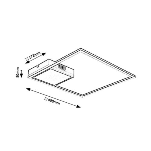 Rabalux Sirius, plafonjera,mat crna, LED 30W 1900lm 4000K slika 5