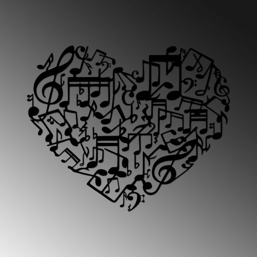 Wallity Metalna zidna dekoracija, Musical Love - 507 slika 4