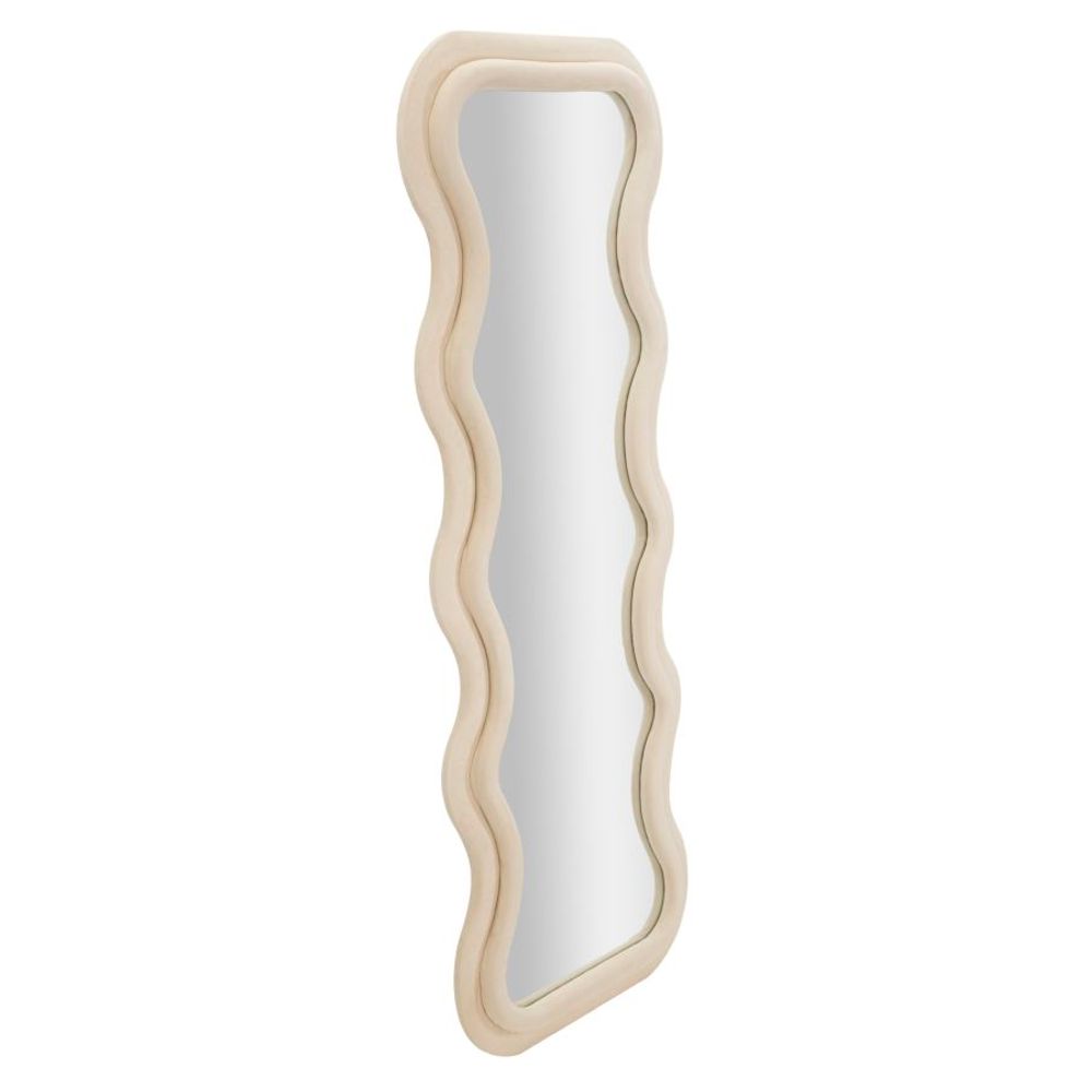 Mauro Ferretti Zidno ogledalo EMILY CREAM VELVET 60X6X160 cm slika 2