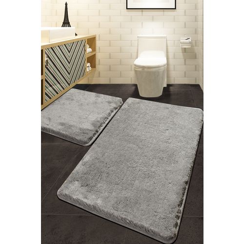 Colors of - Grey Grey Bathmat Set (2 Pieces) slika 1