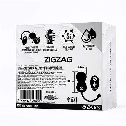 Tardenoche Zigzag Egg Vibrator s daljinskim upravljačem slika 5