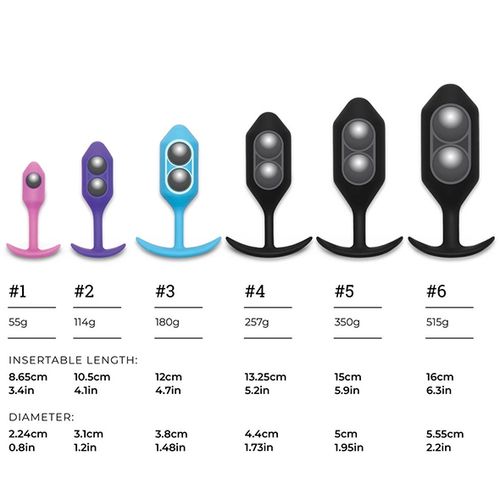 Analni čep B-Vibe - Snug Plug 6, crni slika 7